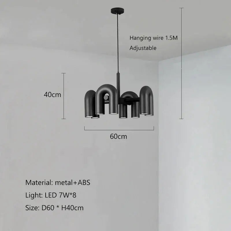 Grey U-Shape Pendant
