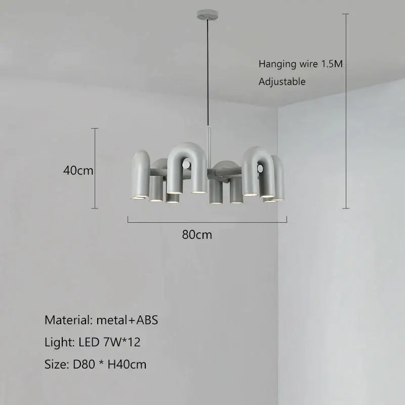 Grey U-Shape Pendant