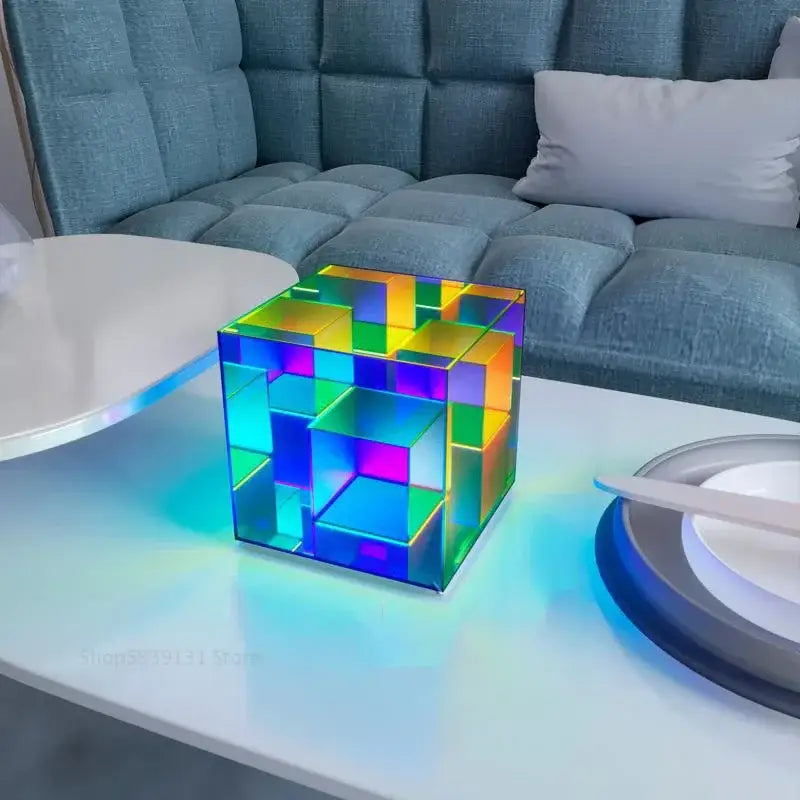 Rainbow LED Cube Lamp