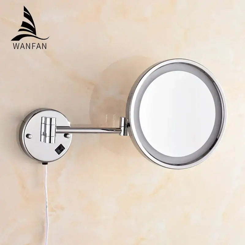 Chrome Wall Makeup Mirror