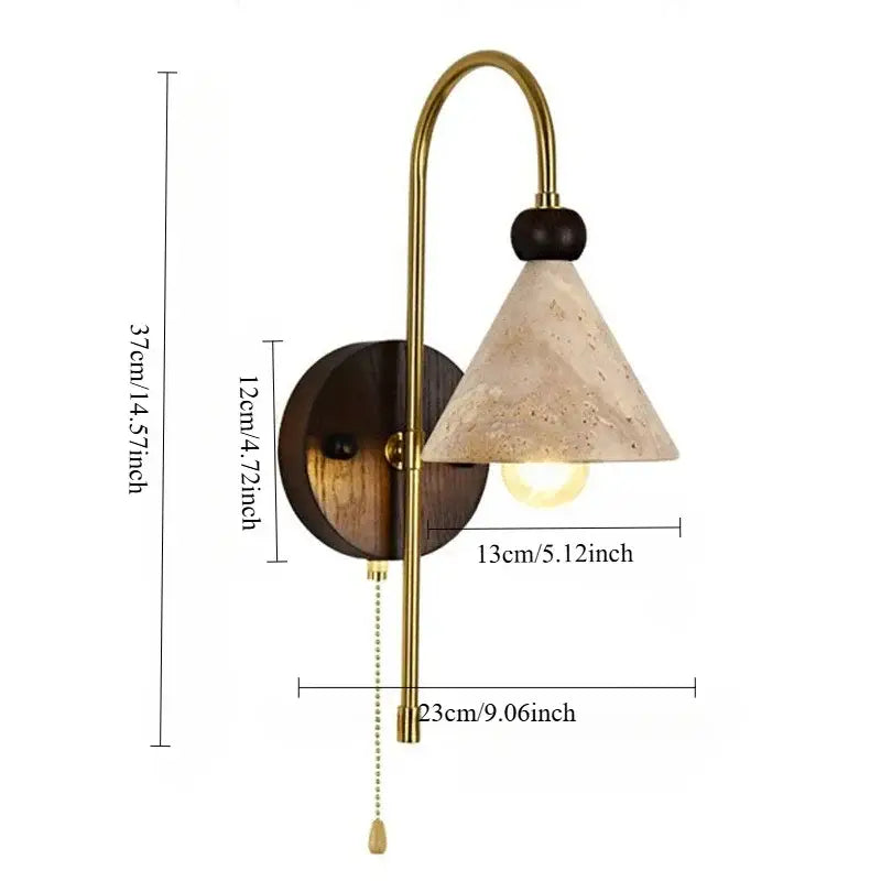 Marble Brass Wall Light