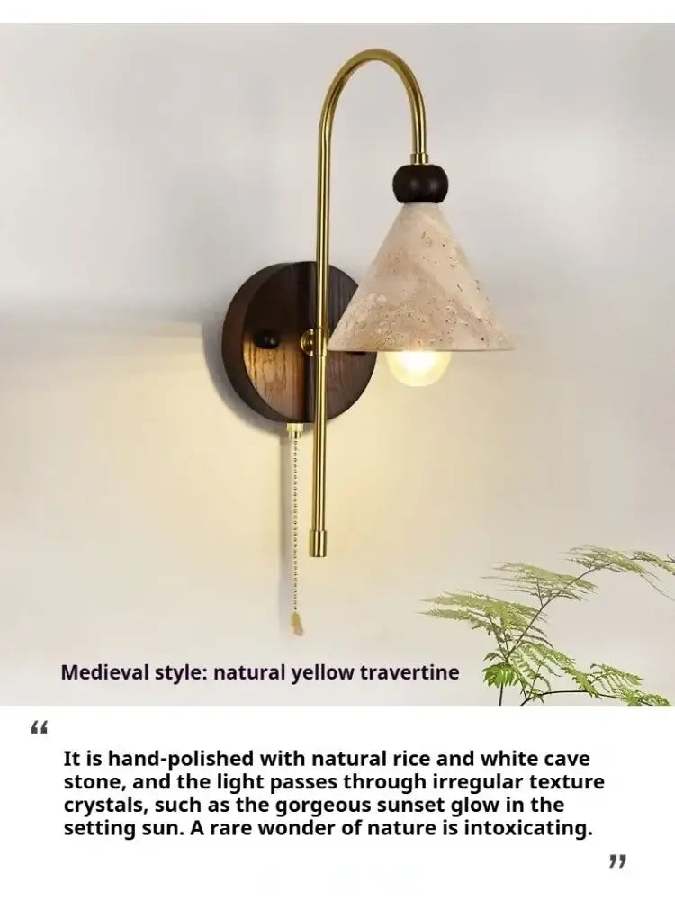 Marble Brass Wall Light