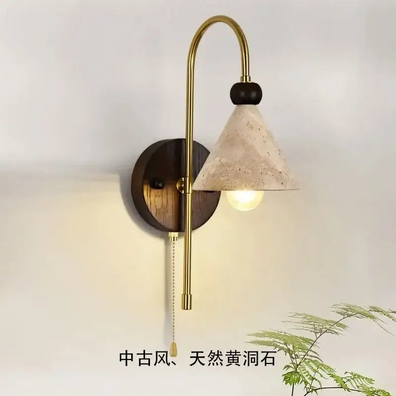 Marble Brass Wall Light
