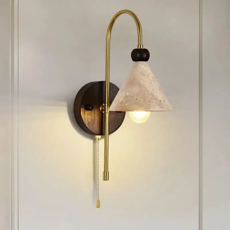Marble Brass Wall Light