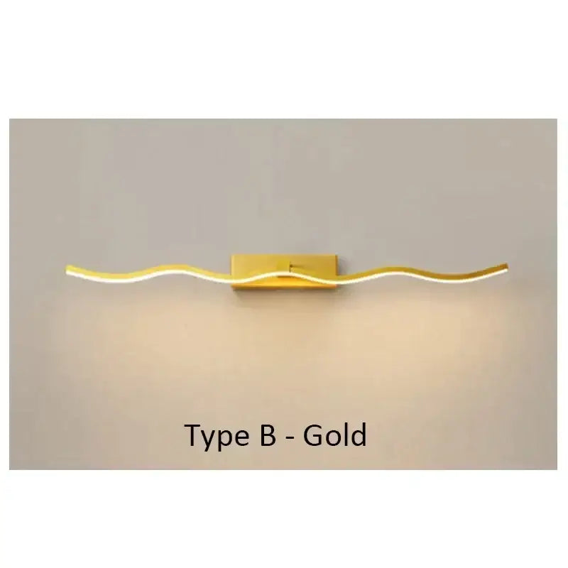 Gold Wave Mirror Sconce