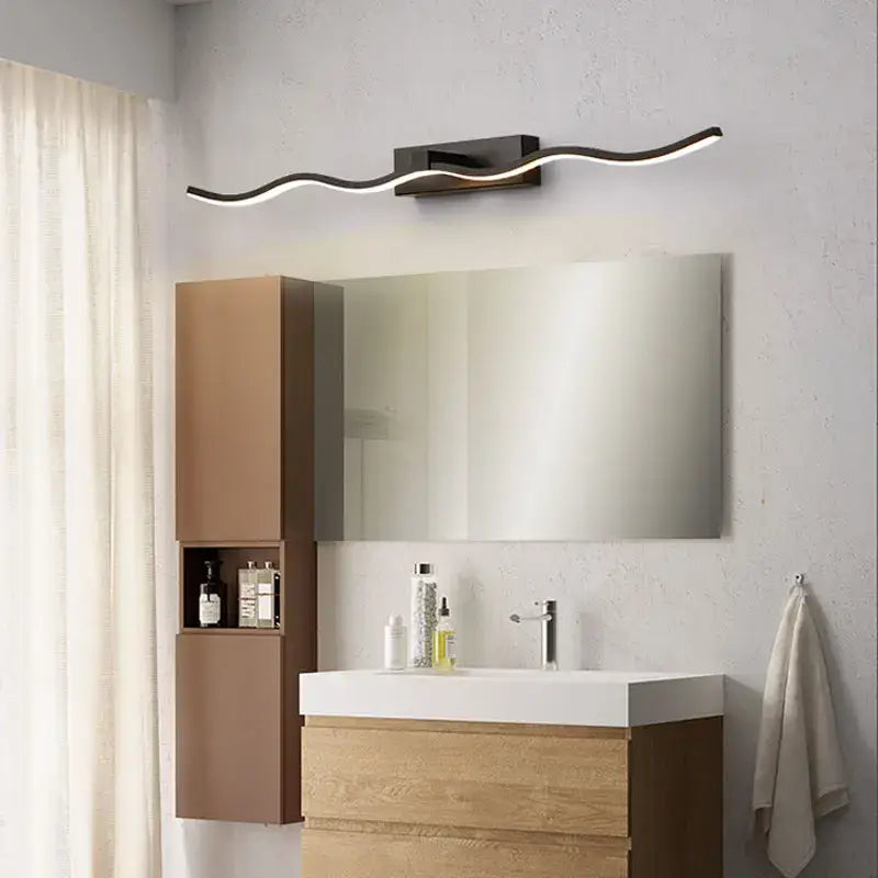 Gold Wave Mirror Sconce