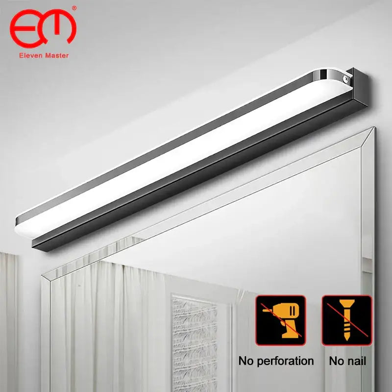 Chrome Mirror Vanity Light