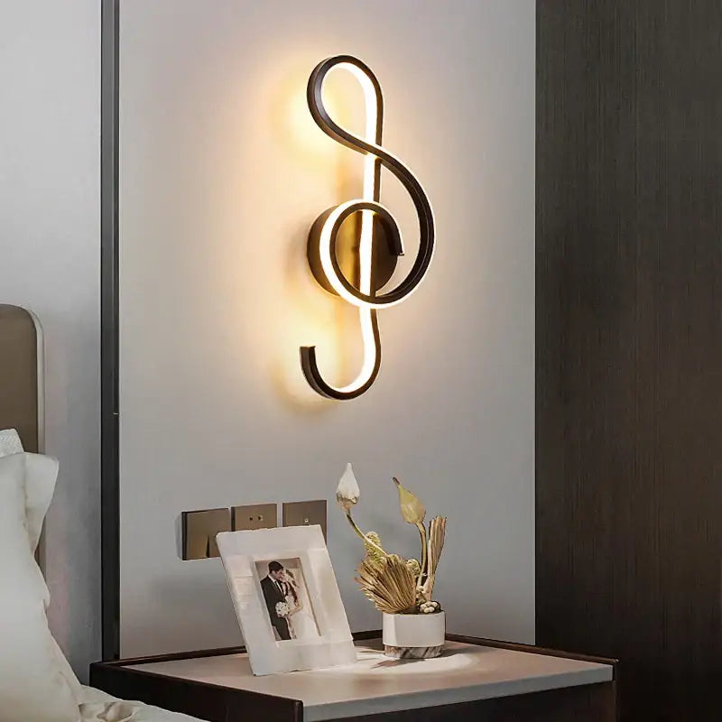 Black Gold Twisted Wall Lamp