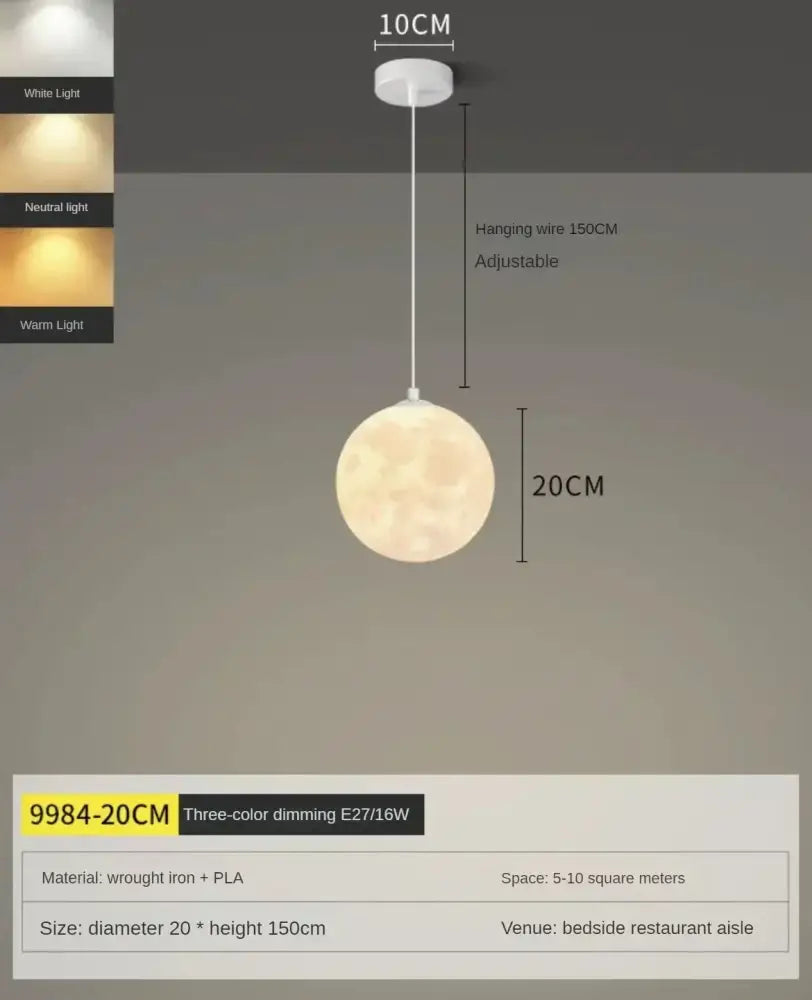 Moon Planet Ceiling Chandelier