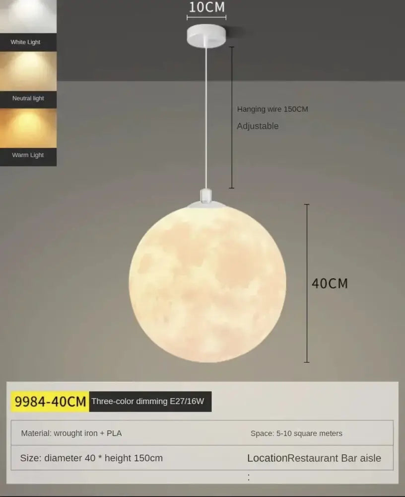 Moon Planet Ceiling Chandelier