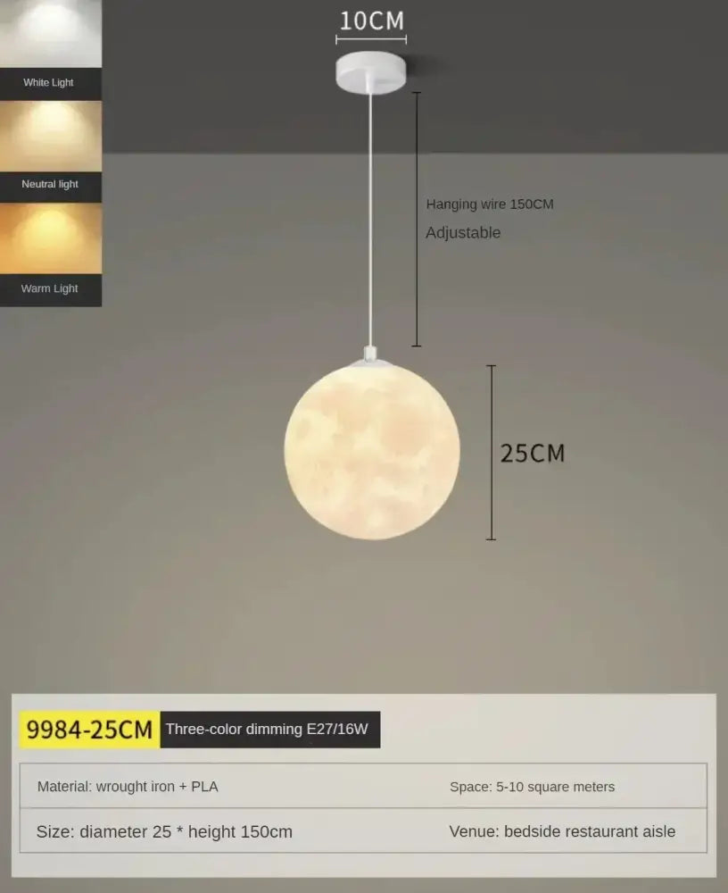 Moon Planet Ceiling Chandelier