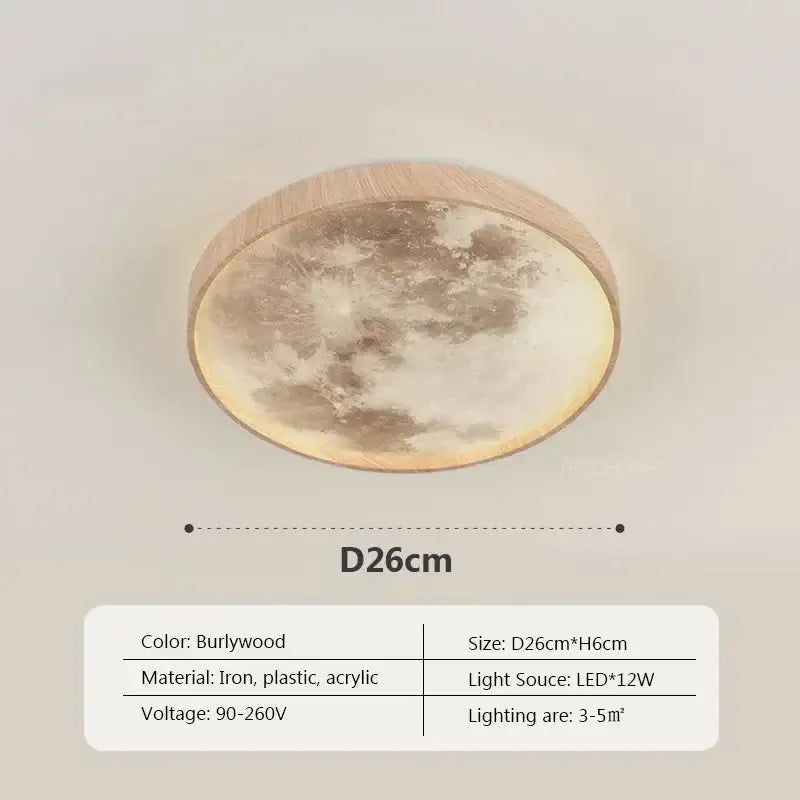 Walnut Moon Ceiling Light