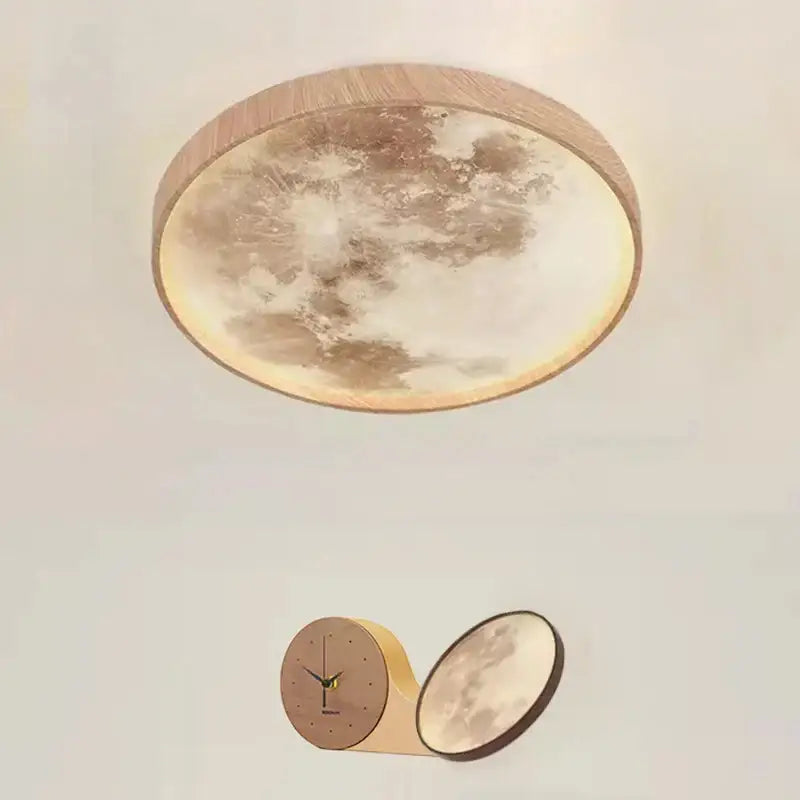 Walnut Moon Ceiling Light