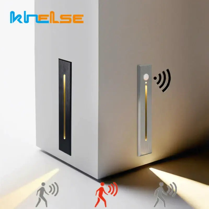 Silver LED Sensor Wall Lamp