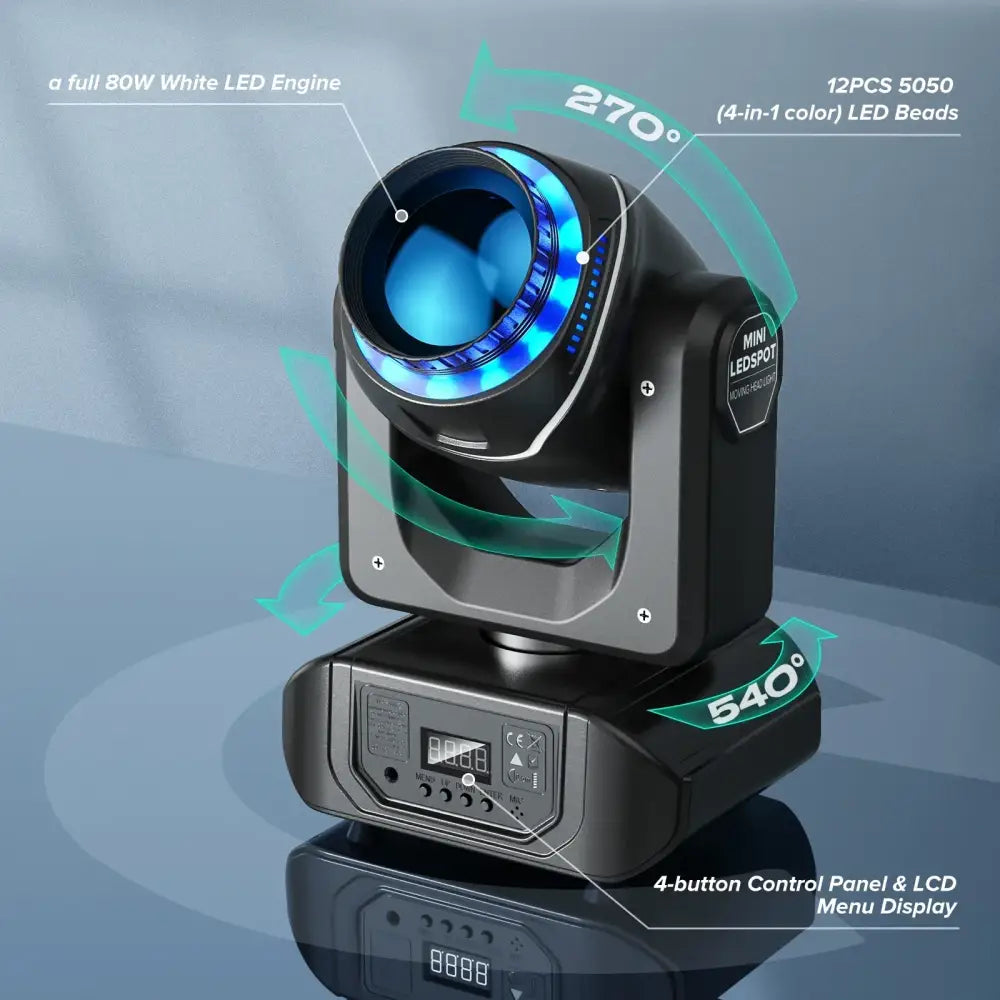 Black 80W LED Moving Head Light