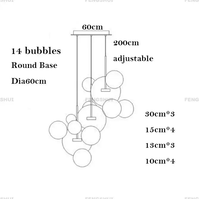 Nordic Bubble Chandelier Light