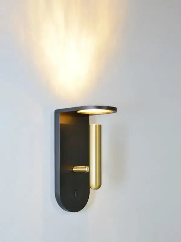 Black Brass Flame Lamp