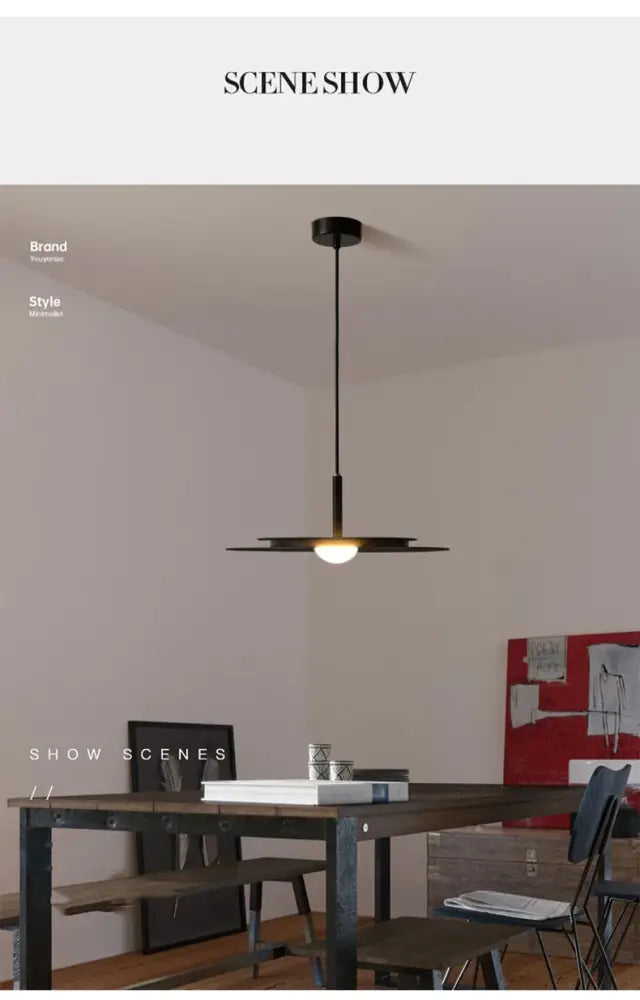 Black Flying Saucer Chandelier