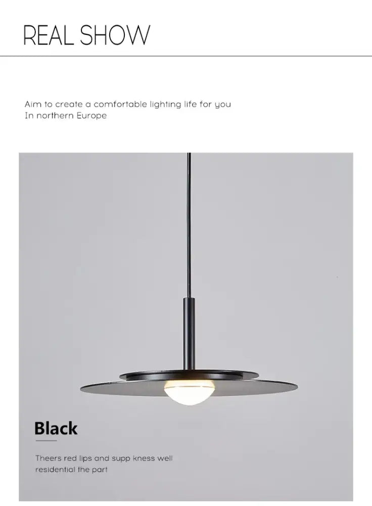 Black Flying Saucer Chandelier