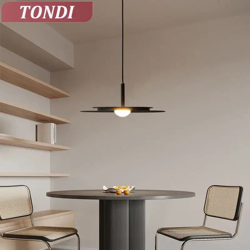Black Flying Saucer Chandelier