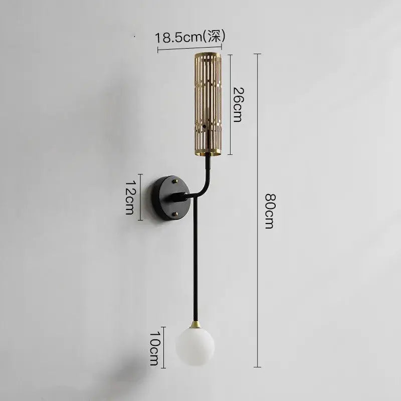 Gold Black Nordic Sconce