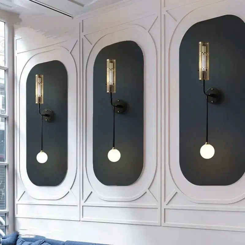 Gold Black Nordic Sconce