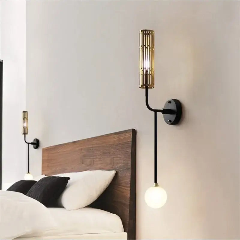 Gold Black Nordic Sconce