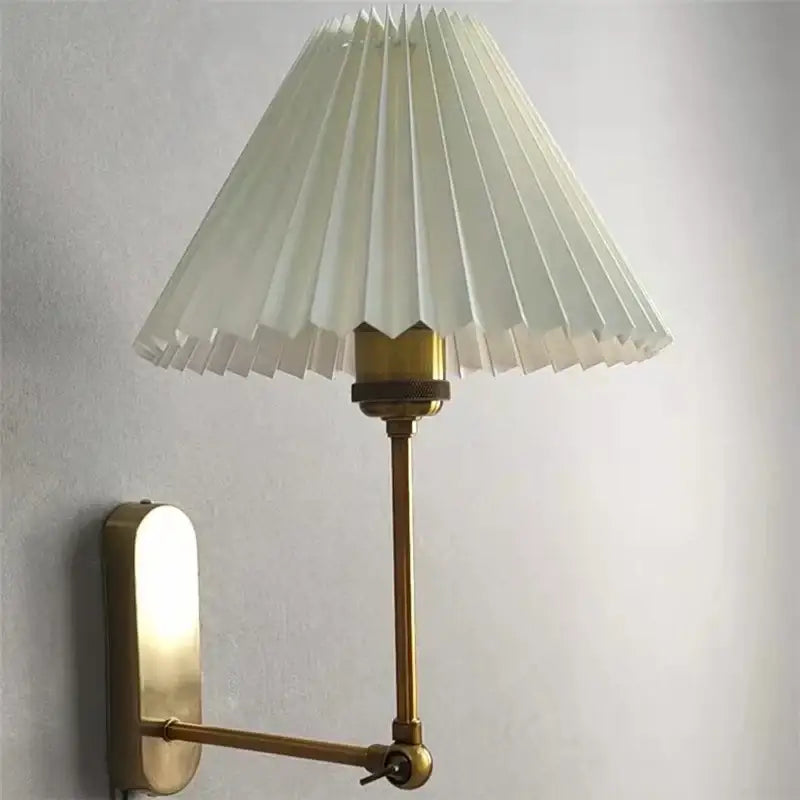 Cream Pleated Wall Sconce