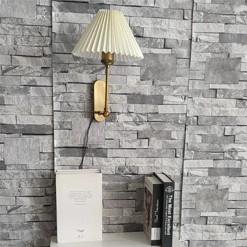 Cream Pleated Wall Sconce