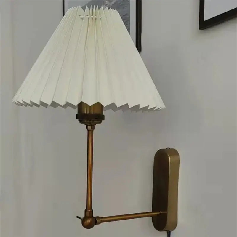 Cream Pleated Wall Sconce