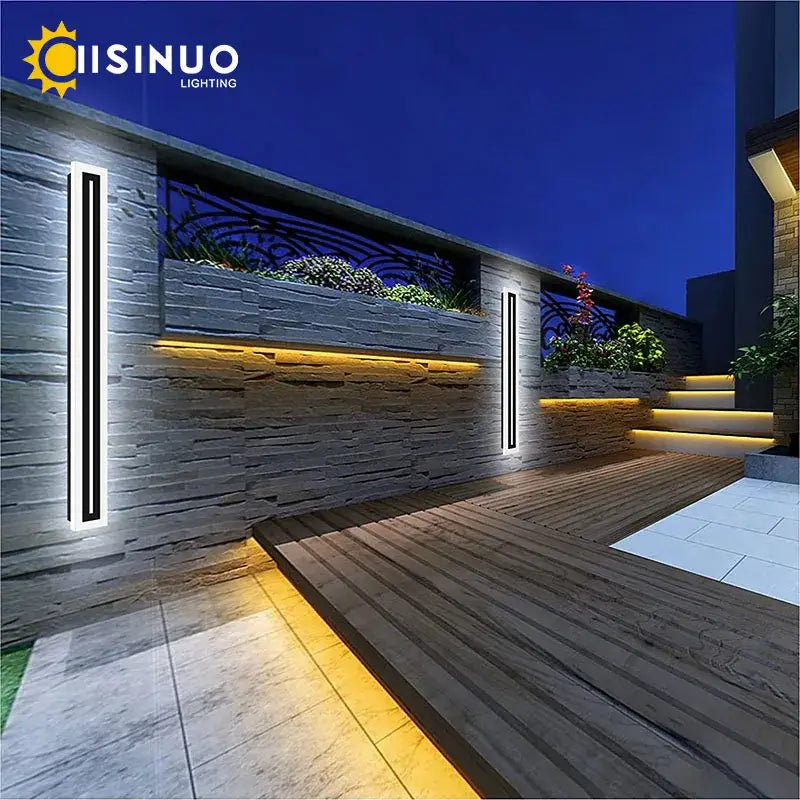 Black Outdoor Aluminum 240cm LED Sconce