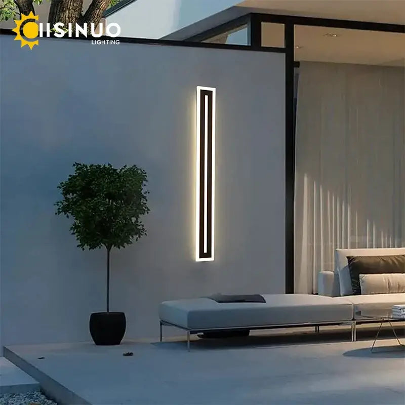 Black Outdoor Aluminum 240cm LED Sconce