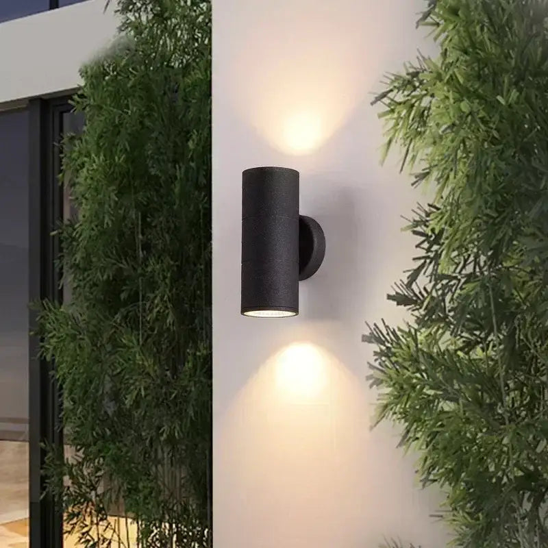 Black Outdoor Up-Down LED Wall Sconce