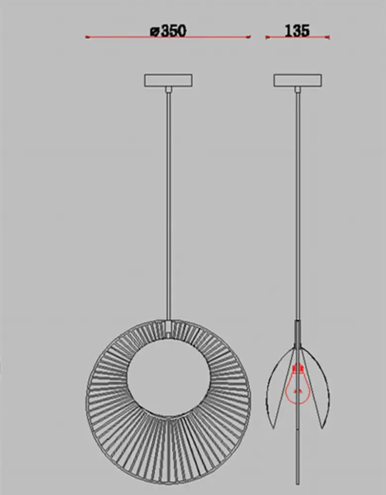 Black Oyster Pendant Light