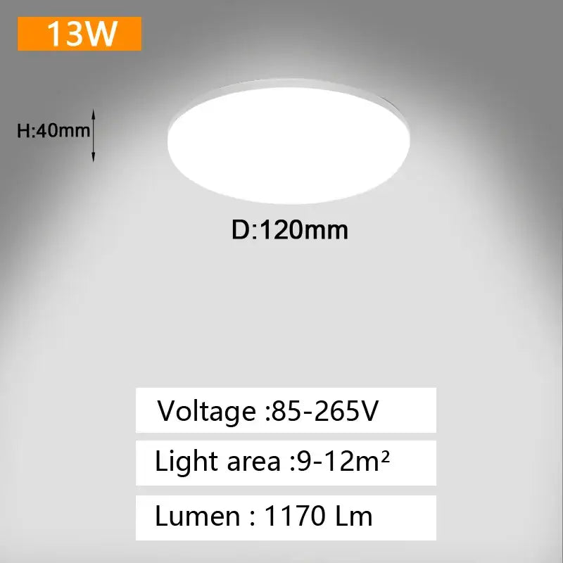 White Panel Ceiling Light