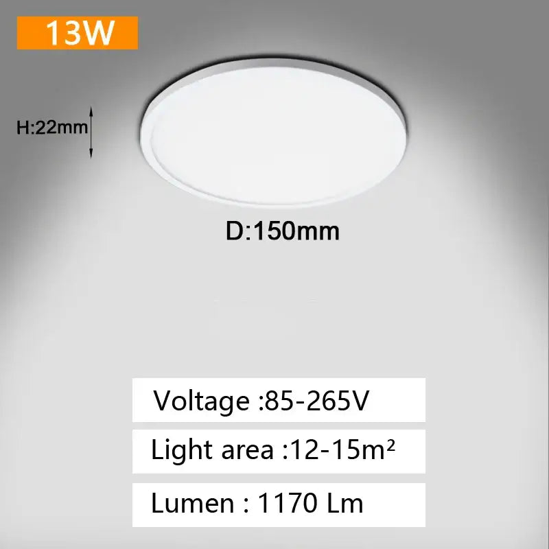 White Panel Ceiling Light