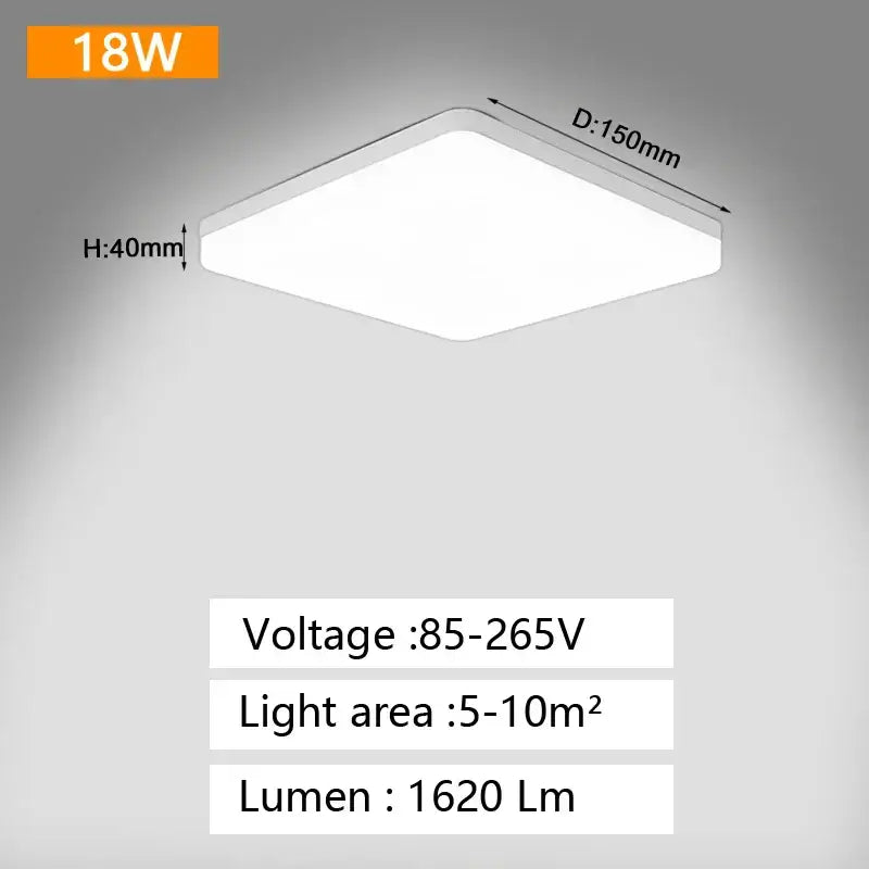 White Panel Ceiling Light