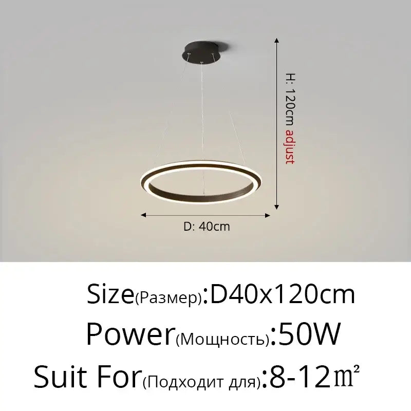 White Circular LED Pendant