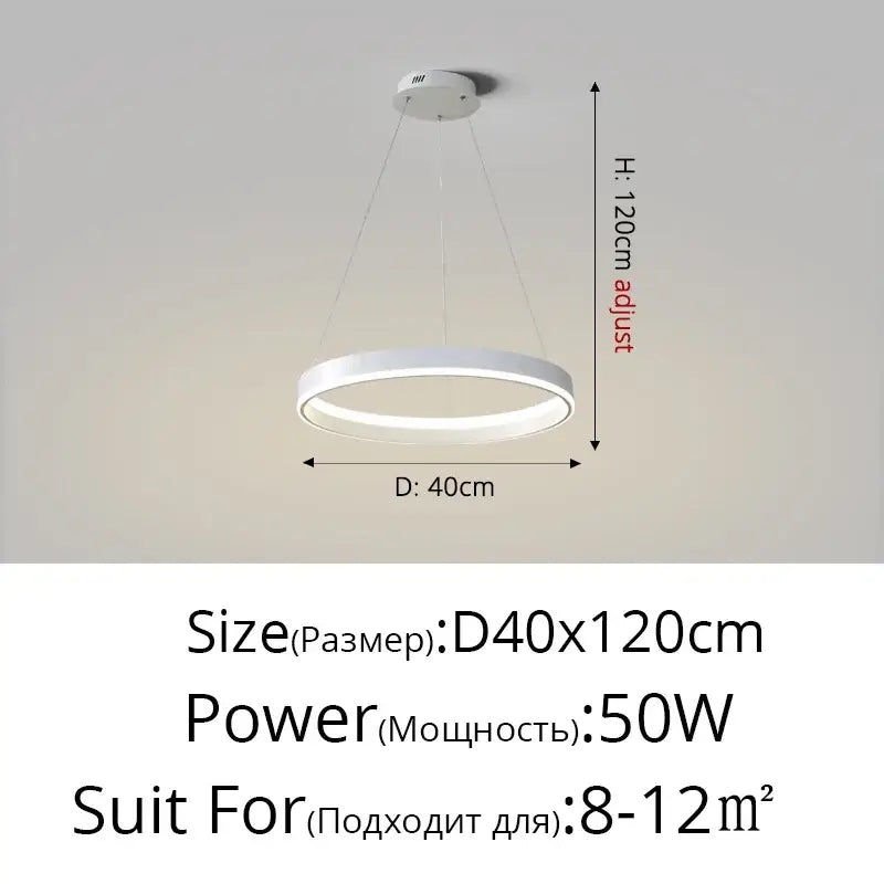White Circular LED Pendant
