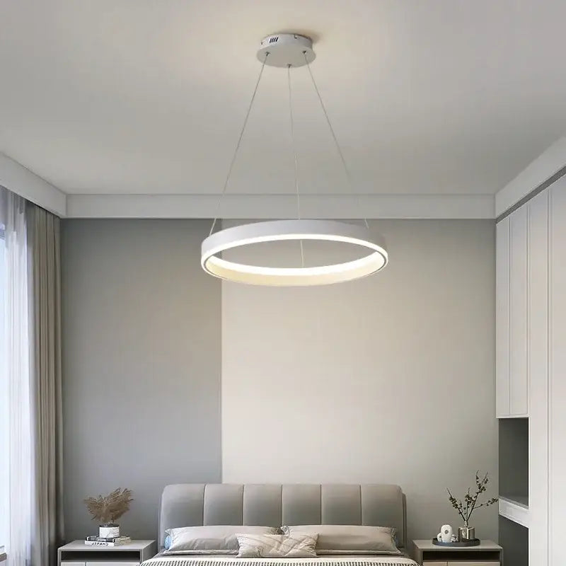 White Circular LED Pendant