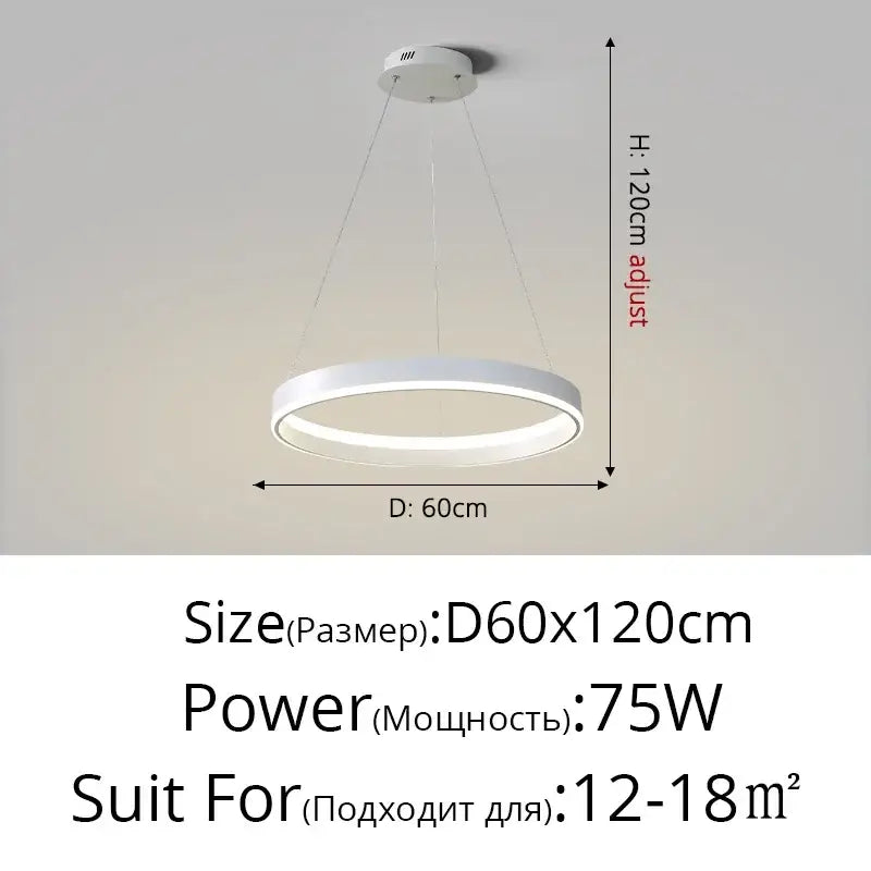 White Circular LED Pendant