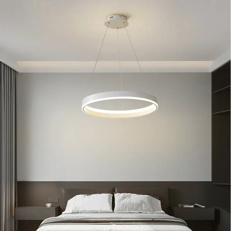 White Circular LED Pendant