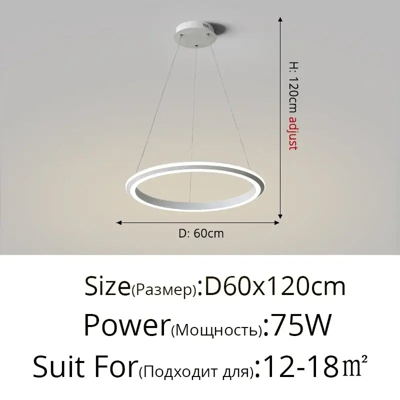 White Circular LED Pendant