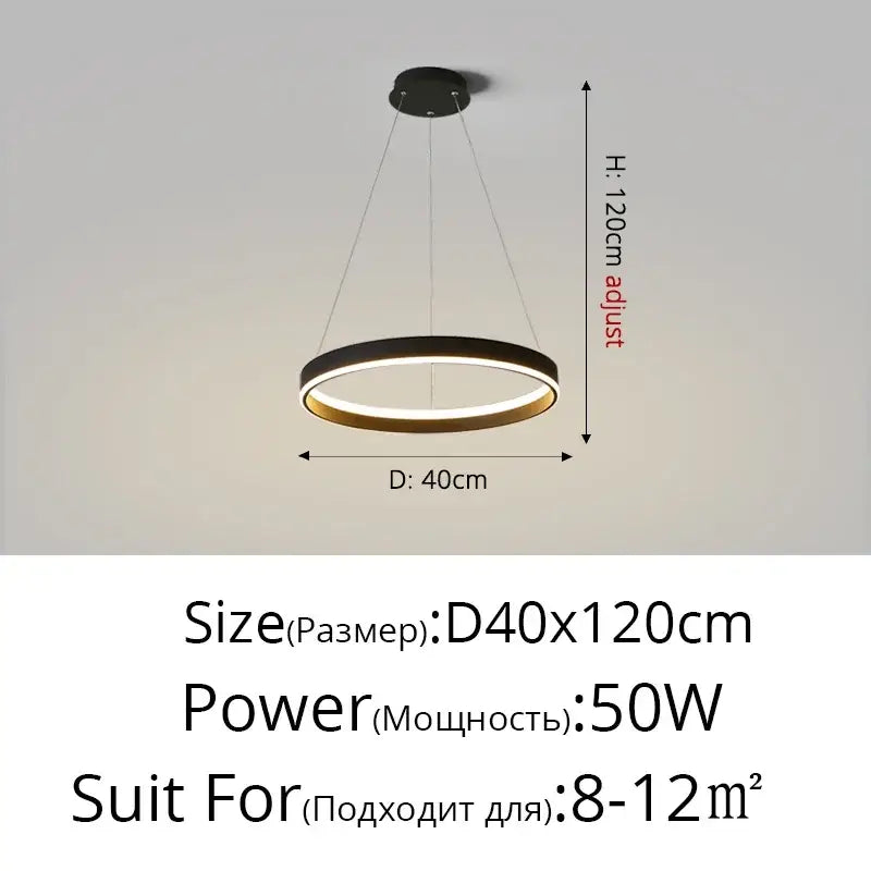 White Circular LED Pendant