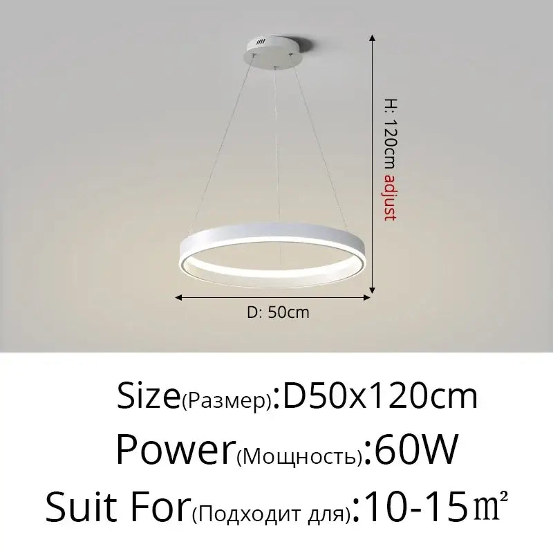 White Circular LED Pendant