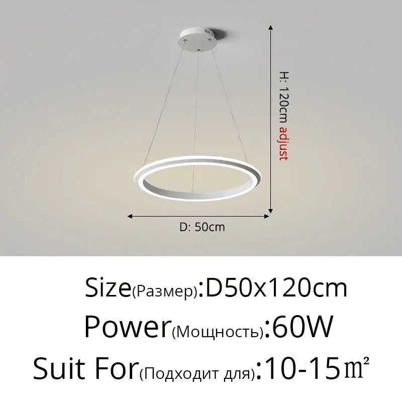 White Circular LED Pendant
