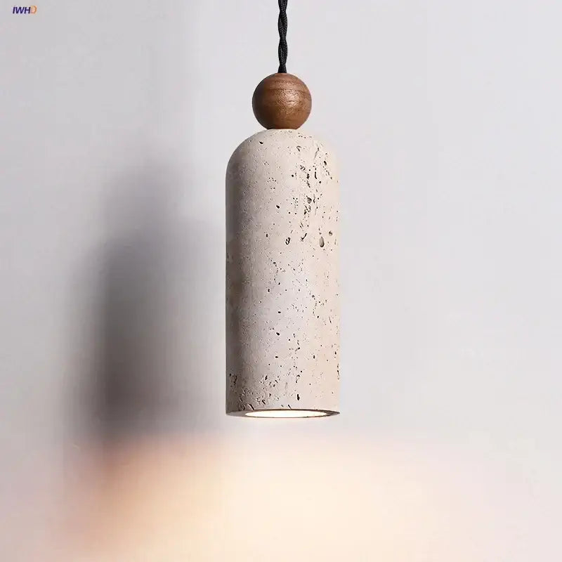 Concrete Wood Industrial Adjustable Pendant Lamp
