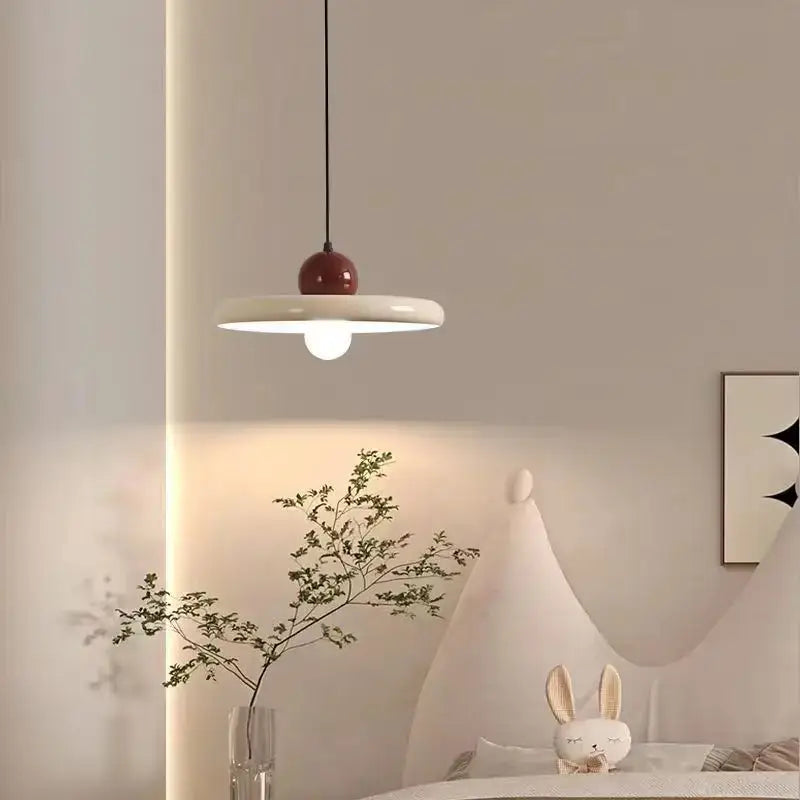 Beige Ceramic Pendant Lamp