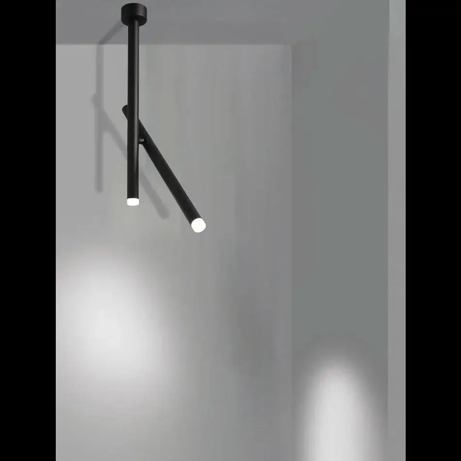 Black Intersecting LED Pendant