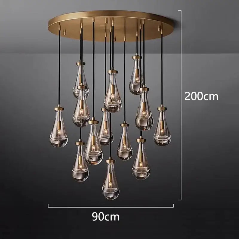 Black LED 31-Head Pendant Chandelier
